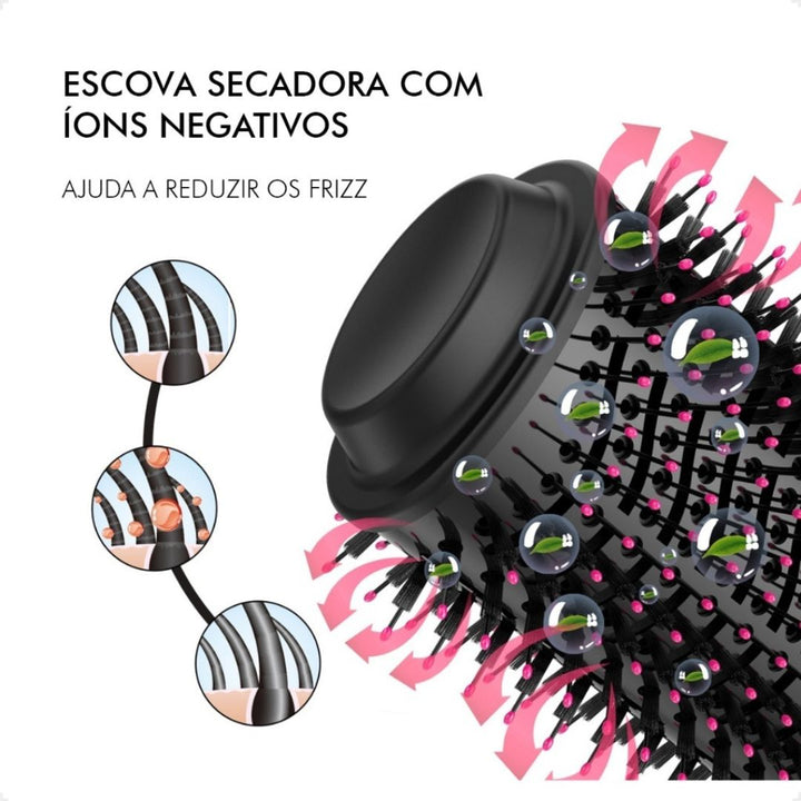 Escova Secadora Elétrica 3 Em 1 Profissional Alisa Seca 110V