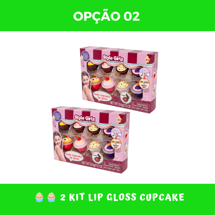 Kit 8 Gloss Infantil Cupcake