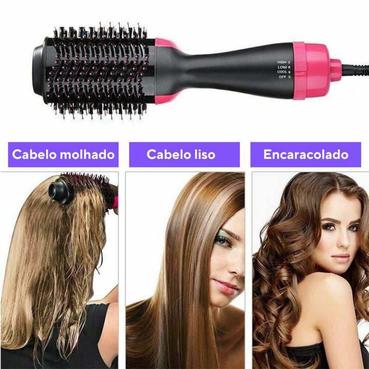 Escova Secadora Elétrica 3 Em 1 Profissional Alisa Seca 110V