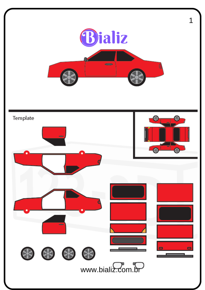 Moldes PDF Caneta Toyprint 3D  - Bializ