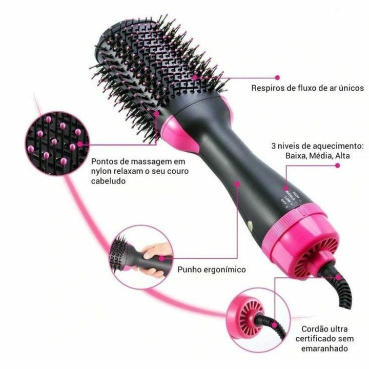 Escova Secadora Elétrica 3 Em 1 Profissional Alisa Seca 110V