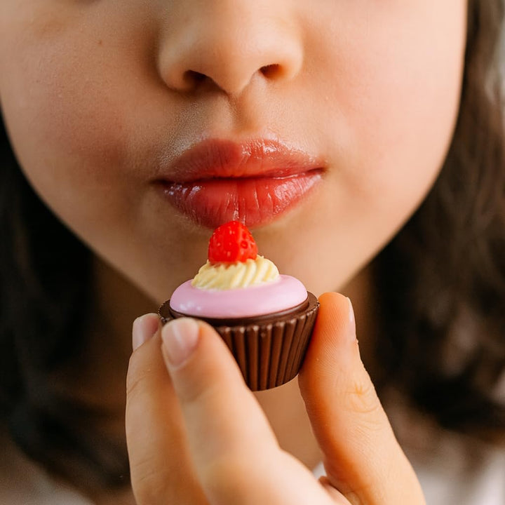 Kit 8 Cupcake Gloss Infantil, Hidratante Labial