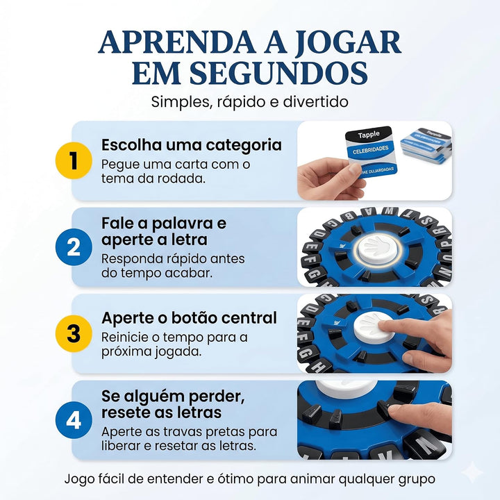 Jogo Stop Eletrônico Educativo com Timer de 12 Segundos