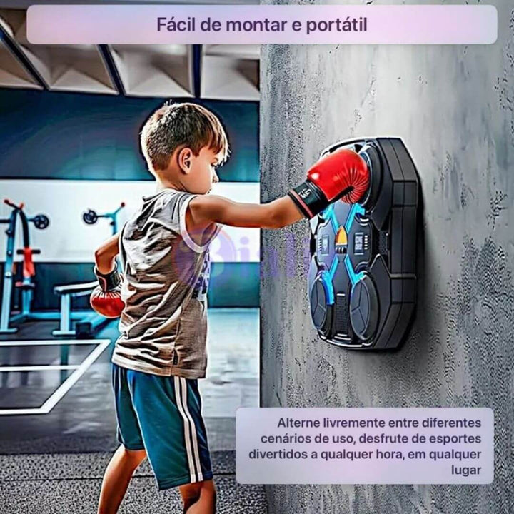 Máquina De Boxe Pro Eletrônico Músical De Led