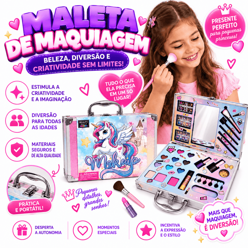 Maleta Mágica de Maquiagem Unicórnio®