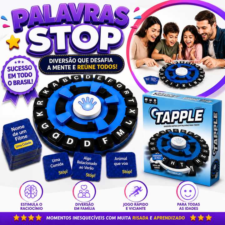 Jogo Stop Eletrônico Educativo com Timer de 12 Segundos