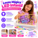 Lousa Mágica Infantil Luz Led Neon - Escreva, Apague e Crie!