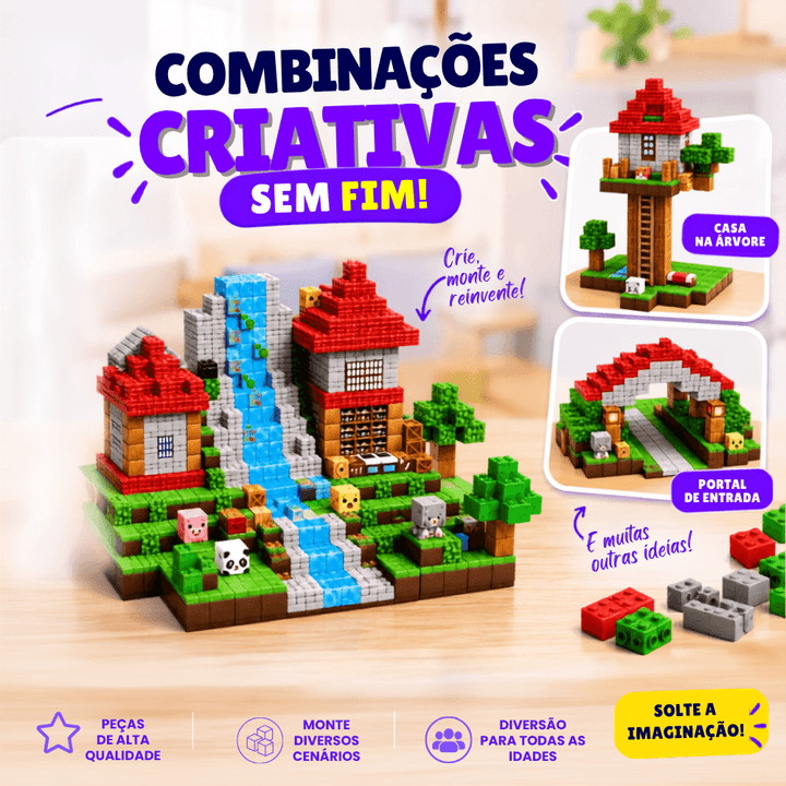 Blocos Magnéticos Crie, Construa e Descubra! 🧠