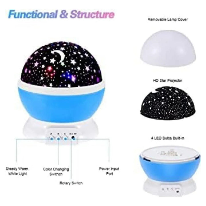Luminária Projetor De Estrelas Quarto Infantil