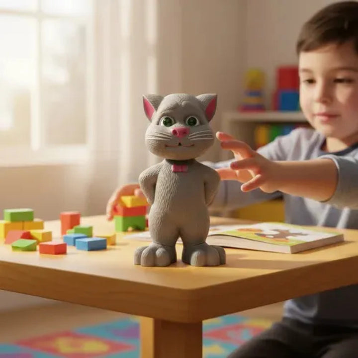 Gato Tom Falante Interativo Repete Fala Responde Ao Toque!