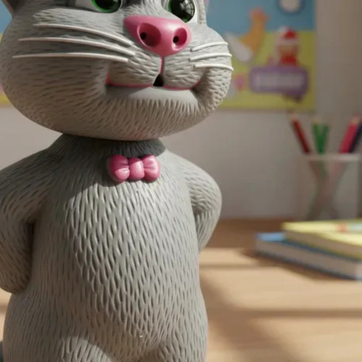 Gato Tom Falante Interativo Repete Fala Responde Ao Toque!