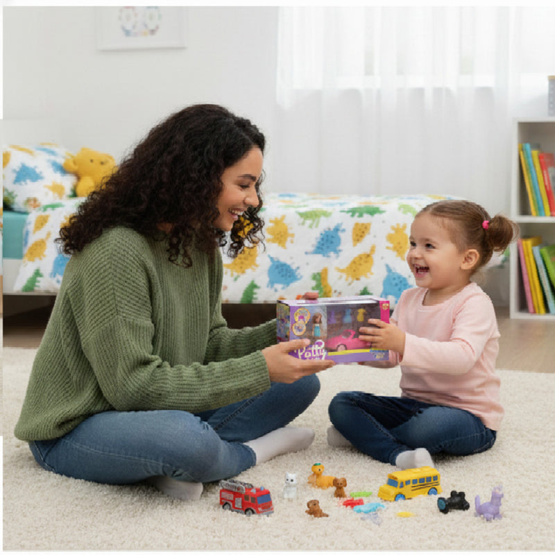 Boneca Polly Patty Com Carro E Acessorios