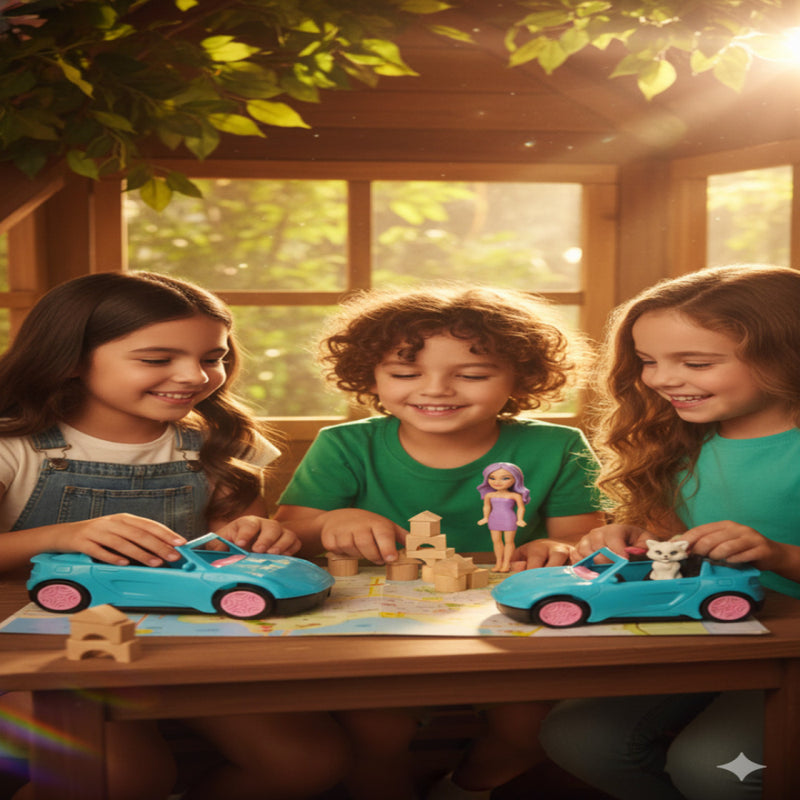 Boneca Polly Patty Com Carro E Acessorios