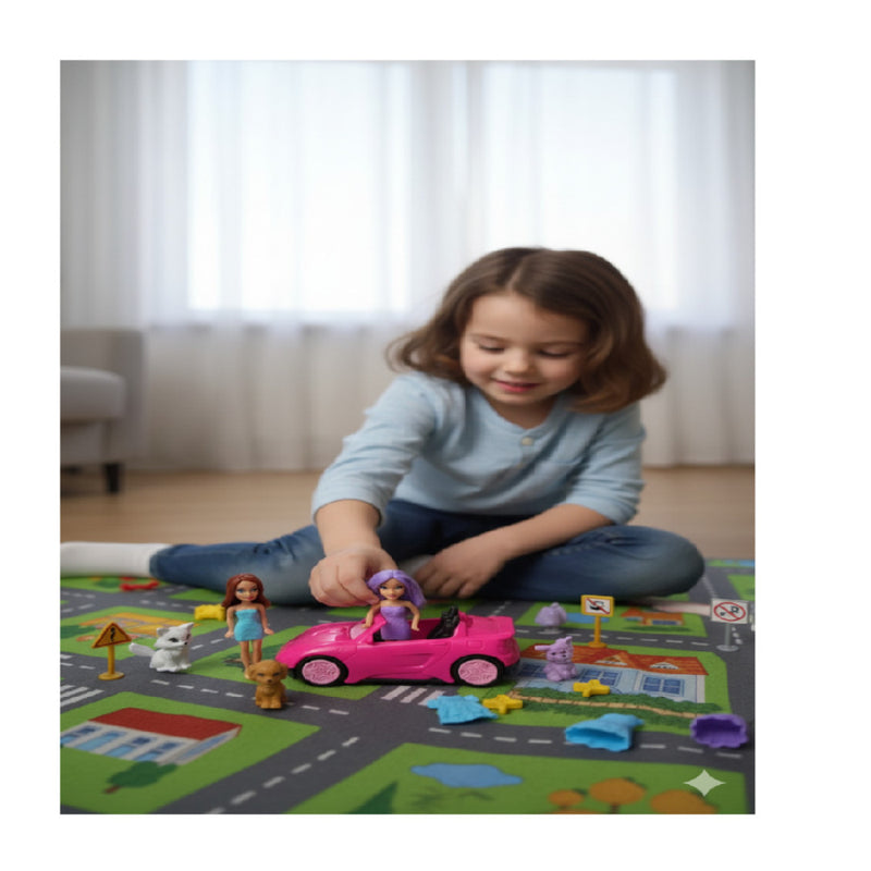 Boneca Polly Patty Com Carro E Acessorios