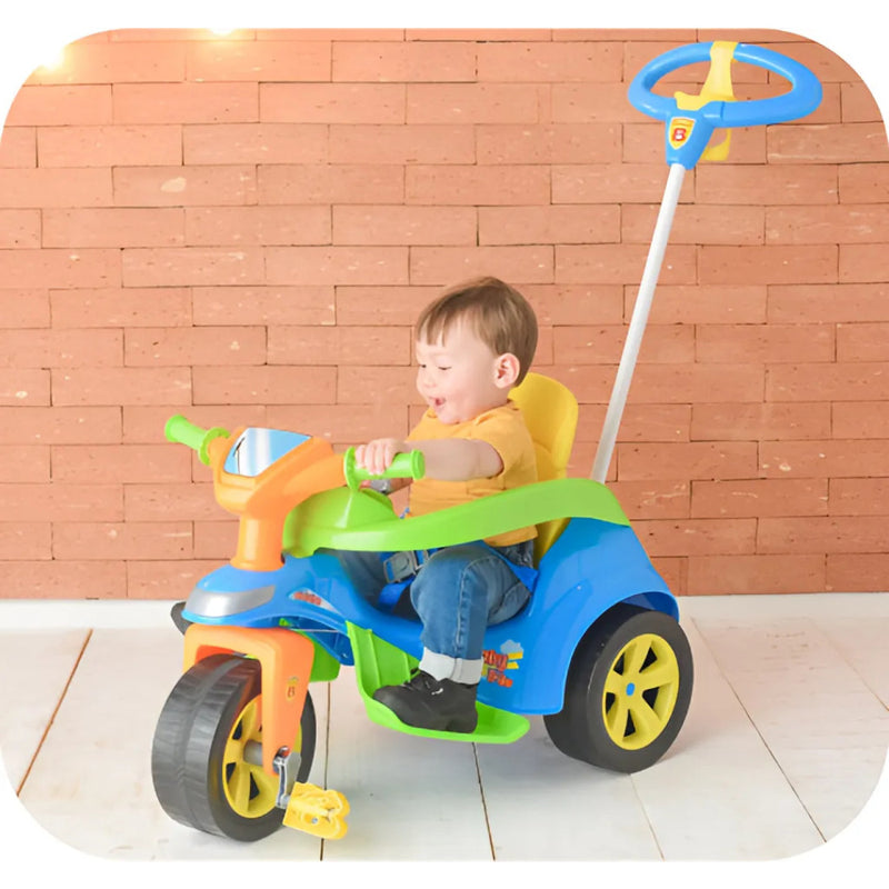 Triciclo Motoca A Pedal Cor Azul Baby Trike Evolution