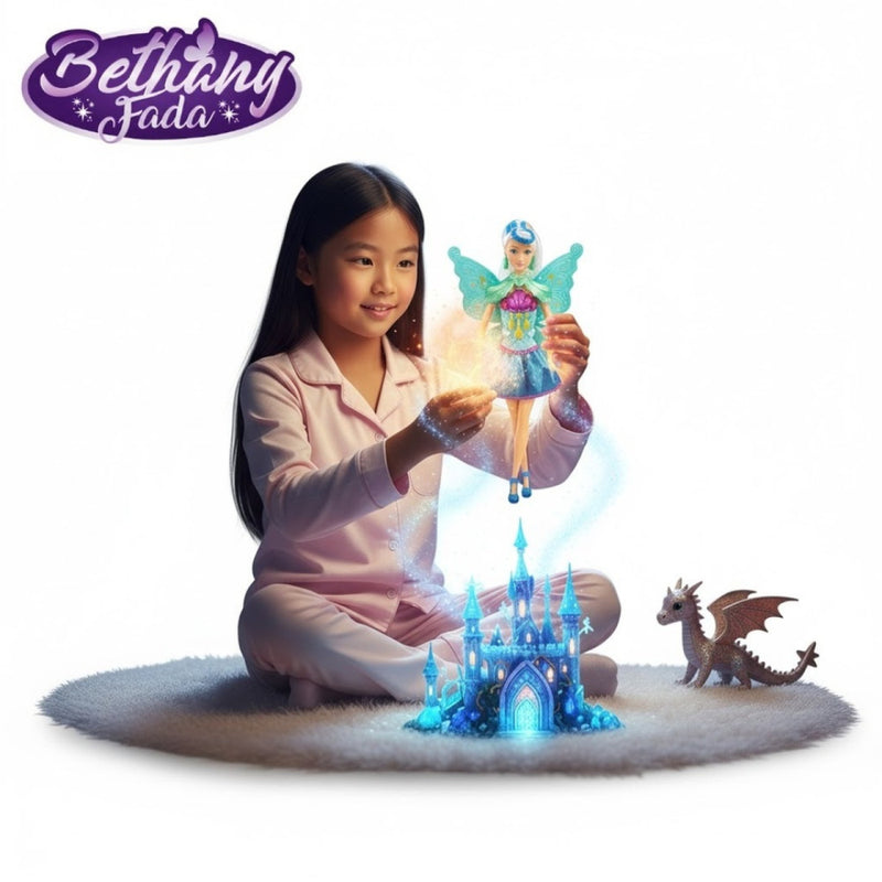 Boneca Com Asas C/ Brilho Ballet Articulada 30Cm - Promoçã