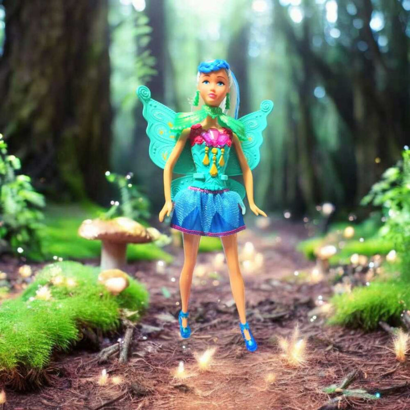 Boneca Com Asas C/ Brilho Ballet Articulada 30Cm - Promoçã