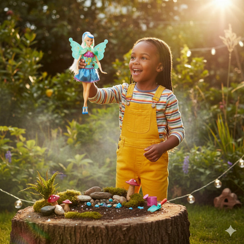 Boneca Com Asas C/ Brilho Ballet Articulada 30Cm - Promoçã