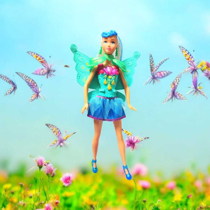 Boneca Com Asas C/ Brilho Ballet Articulada 30Cm - Promoçã