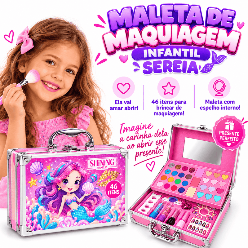 Maleta de Maquiagem Infantil Sereia®