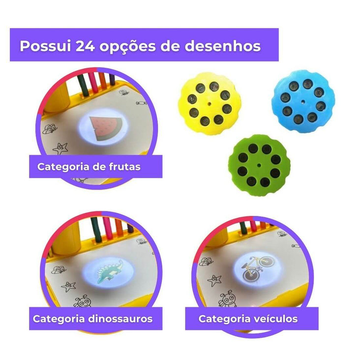 Mesa Projetora Infantil Desenho Educativa Arte Kids™