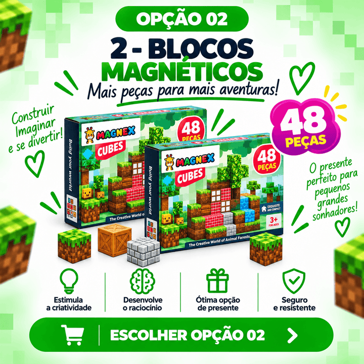 Blocos Magnéticos Crie, Construa e Descubra! 🧠