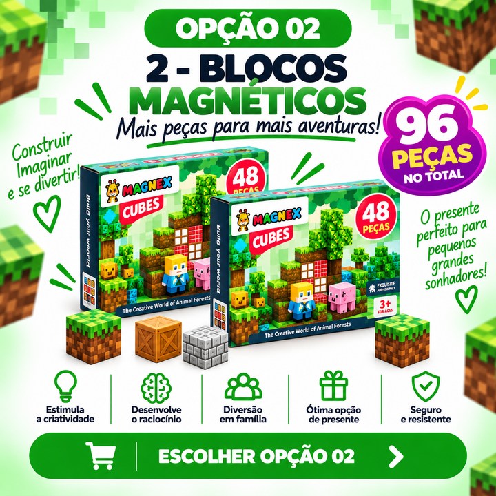 Blocos Magnéticos Crie, Construa e Descubra! 🧠
