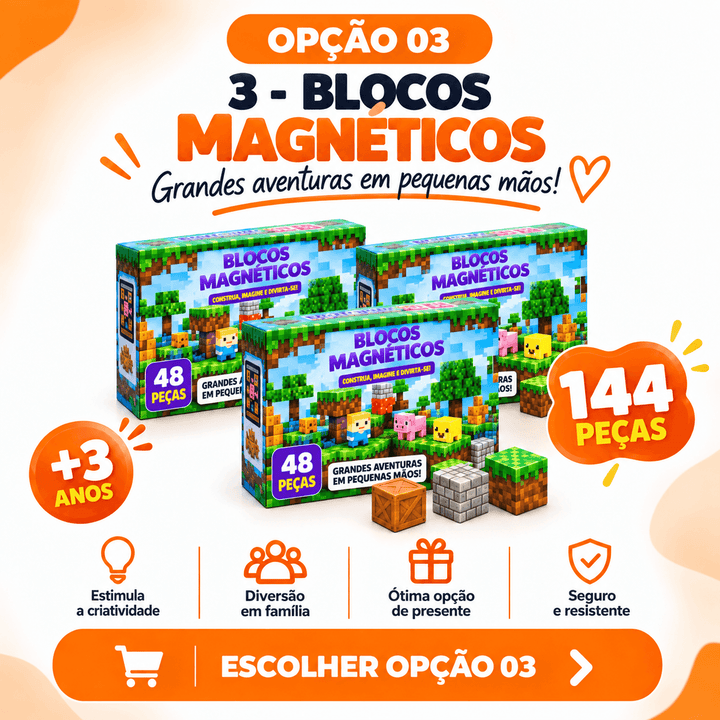 Blocos Magnéticos Crie, Construa e Descubra! 🧠