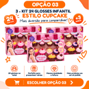 Kit 8 Gloss Infantil Cupcake