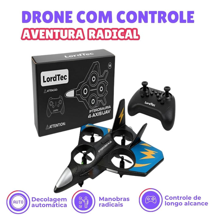 Avião Drone Controle Remoto 2.4ghz 4 Motores