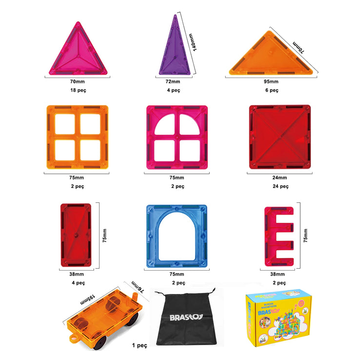 Blocos de Construção Magnéticos 3D