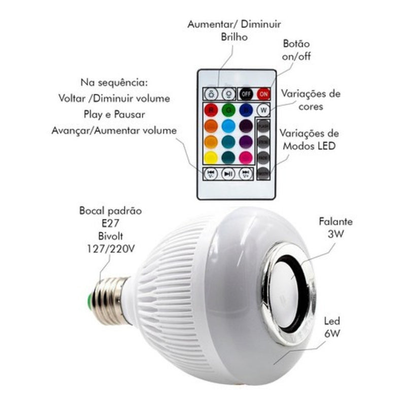 Lampada Musical Bluetooth