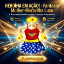 Fantasia Mulher Maravilha Infantil Menina Roupa M