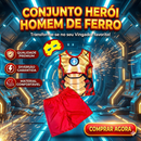 Roupa Infantil Fantasia Homem De Ferro Mascara Carnaval M