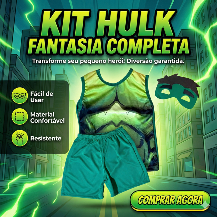 Fantasia Infantil Hulk G