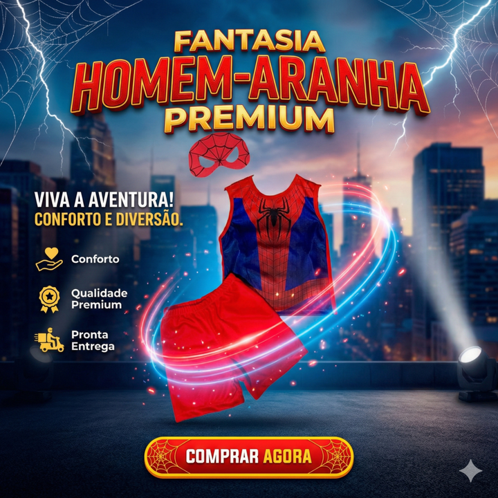 Fantasia Infantil Homem Aranha G