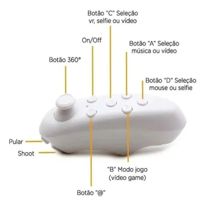 Óculos 3D Realidade Virtual Vr Box + Controle Bluetooth
