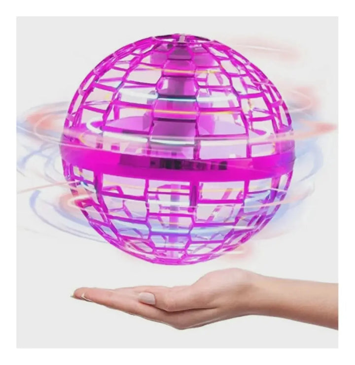 Bola Drone Voador LED Mágico Orb Infantil Spinner Recarrega