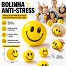 Squishy Bolinha Anti-Stress Emoji Amarela Macia Apertável