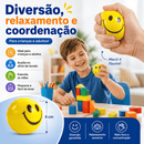 Squishy Bolinha Anti-Stress Emoji Amarela Macia Apertável