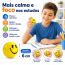 Squishy Bolinha Anti-Stress Emoji Amarela Macia Apertável