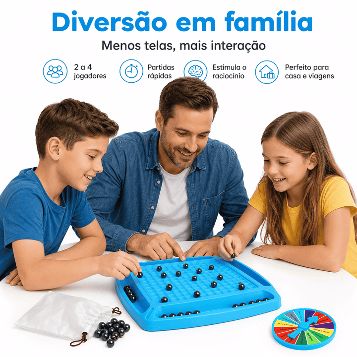 Tabuleiro Jogo Educativo com Esfera Magnética de Estratégia