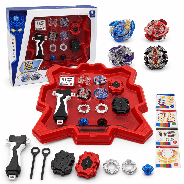 Kit Arena de Batalha Beyblade Piões Lançadores e Acessórios