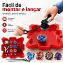 Kit Arena de Batalha Beyblade Piões Lançadores e Acessórios