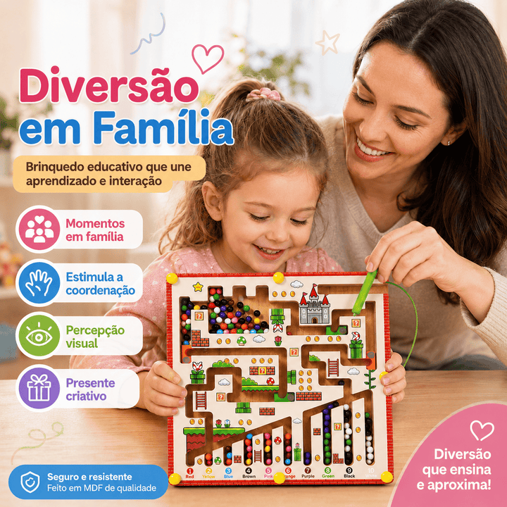 Jogo Aventura Game Retrô Labirinto Magnético Reino Mágico