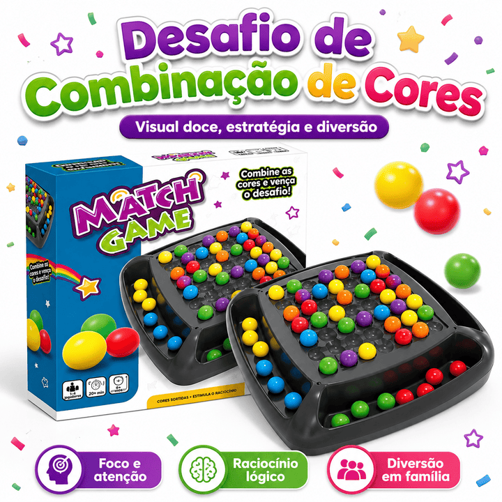 Jogo Match Game Crush Combinação de Cores Puzzle Infantil