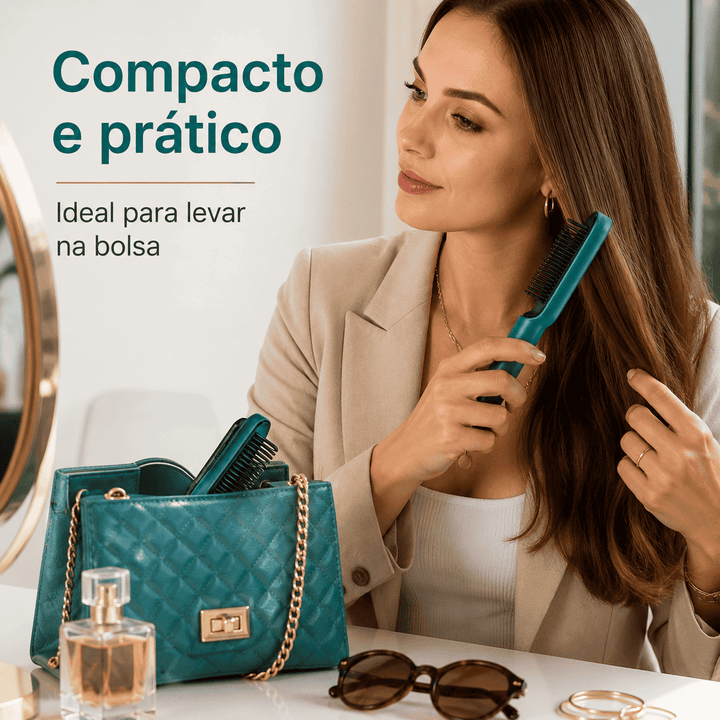 Escova Top Pente Alisador Cabelo Antifrizz Bivolt