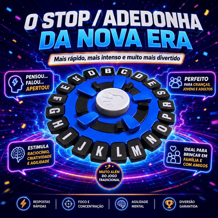 Jogo Adedonha Stop da Nova Geração para toda Família