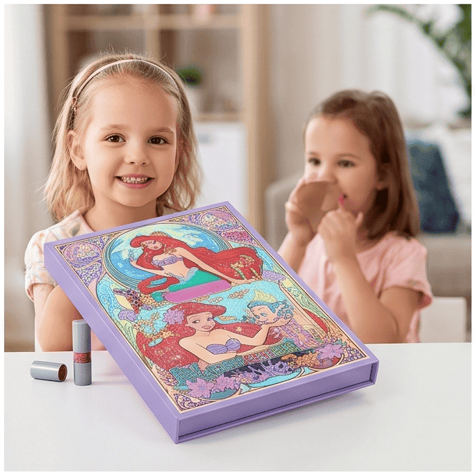 Kit Maquiagem Pop Infantil Sereia Estojo e vários Acessórios