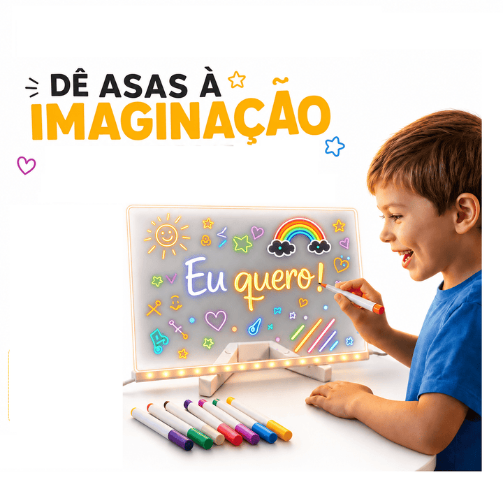 Lousa Mágica LED USB - Escreva, Apague e Crie!